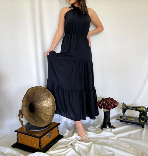 Halter yaka Elbise 